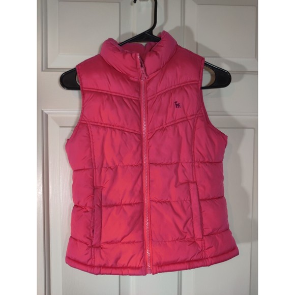 Old Navy Other - Girls Old Navy Pink With Deer Frost Free Puffer Vest size Large 10-12 Read